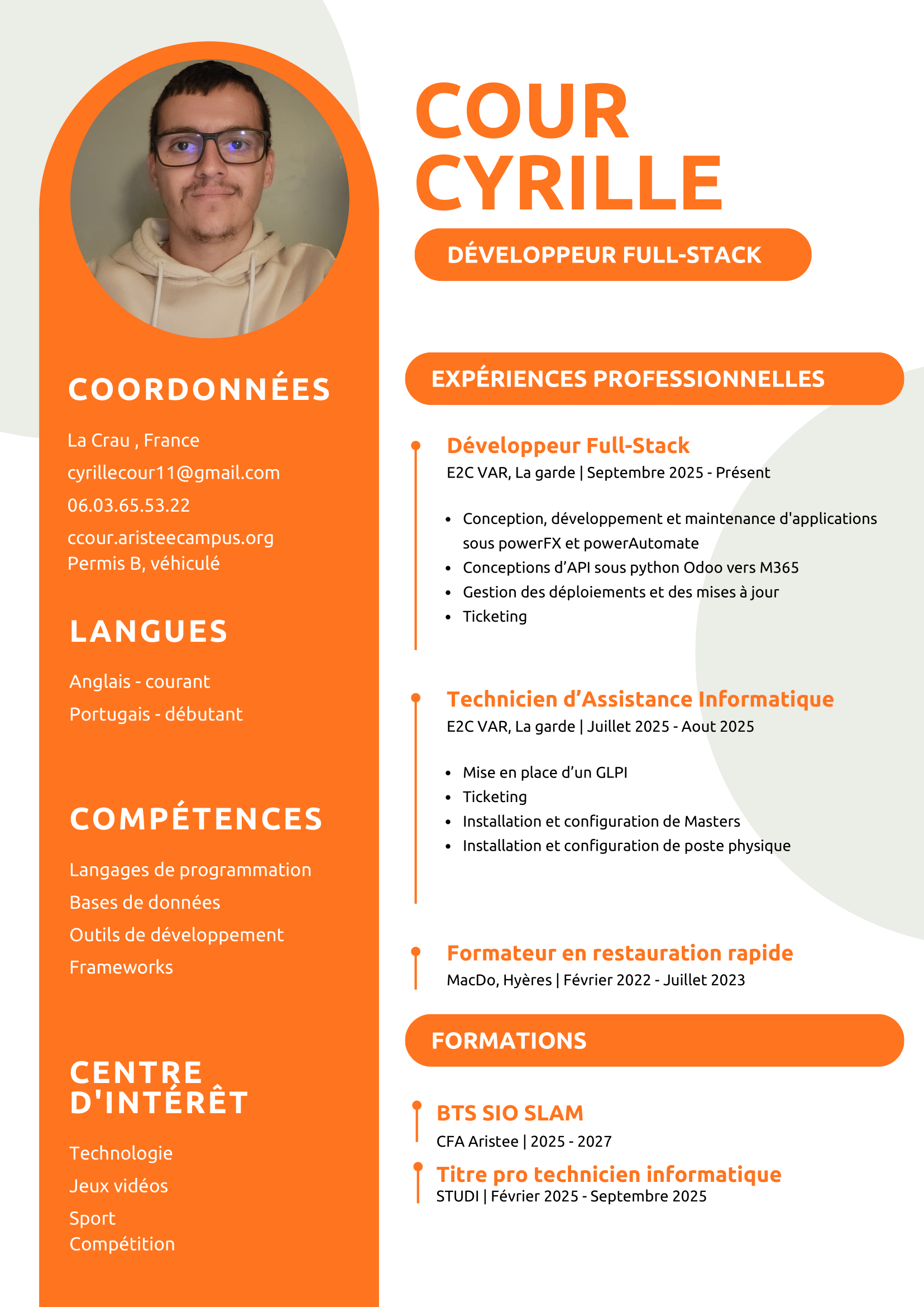 CV Cyrille Cour